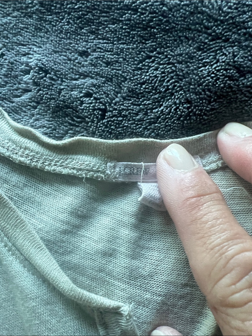 J. Crew Light Gray Short Sleeve Henley Graphic Tee - Picture 2 of 6